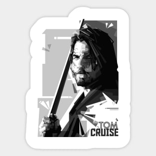 Tom Cruise Black and White Sticker